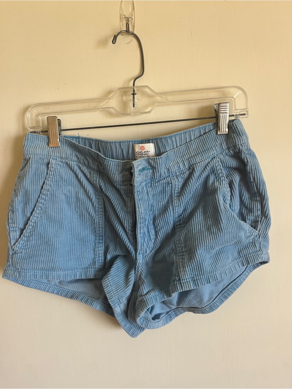 Sisstrevolution Light Blue Corduroy Women’s Shorts